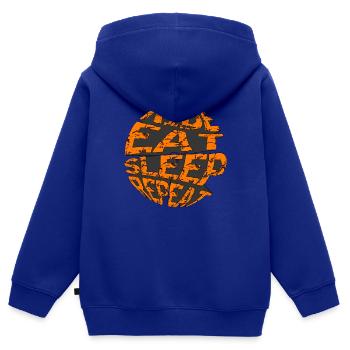 RIDE EAT SLEEP REPEAT RETRO MOUNTAINBIKE - Kids Premium Organic Zip-up Hoodie - royal blue - Back - AI Model Kid Male (0cm)