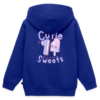 1. Geburtstag Kawaii Eis Geschenkidee für Mädchen - Kinder Premium Organic Zip Hoodie - Royalblau - Hinten - AI Model Kid Male (0cm)