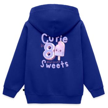 8. Geburtstag Kawaii Eis Geschenkidee für Mädchen - Kinder Premium Organic Zip Hoodie - Royalblau - Hinten - AI Model Kid Male (0cm)