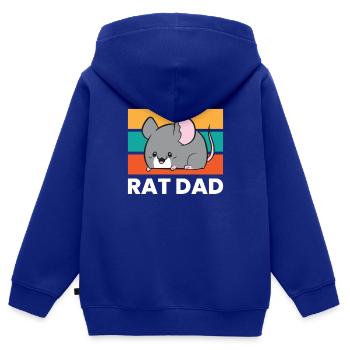 Rat Dad Pet Rat Owner Rat Papa Cute Rats - Kinder Premium Organic Zip Hoodie - Royalblau - Hinten - AI Model Kid Male (0cm)
