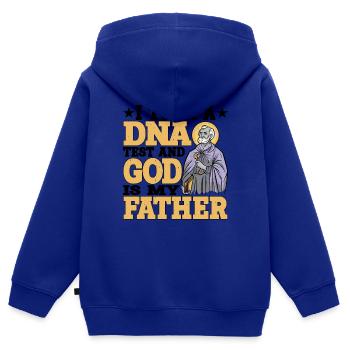 I Took A DNA Test And God Is My Father 16 - Kinder Premium Organic Zip Hoodie - Royalblau - Hinten - AI Model Kid Male (0cm)