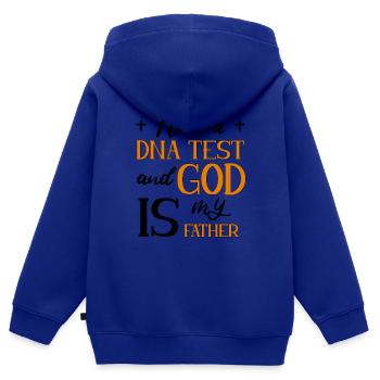 I Took A DNA Test And God Is My Father 7 - Kinder Premium Organic Zip Hoodie - Royalblau - Hinten - AI Model Kid Male (0cm)
