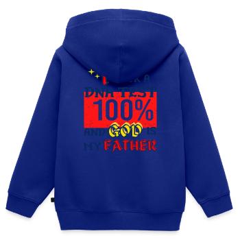 I Took A DNA Test And God Is My Father 26 - Kinder Premium Organic Zip Hoodie - Royalblau - Hinten - AI Model Kid Male (0cm)