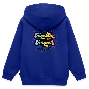 Ich habe alles zusammen - aber wo habe ich es? - Kinder Premium Organic Zip Hoodie - Royalblau - Hinten - AI Model Kid Male (0cm)