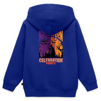 Happy Halloween Party Hexe Fledermaus Grusel Spuk - Kinder Premium Organic Zip Hoodie - Royalblau - Hinten - AI Model Kid Male (0cm)