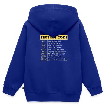 Lustiger Senioren-SMS-Code-Design Opa - Kinder Premium Organic Zip Hoodie - Royalblau - Hinten - AI Model Kid Male (0cm)