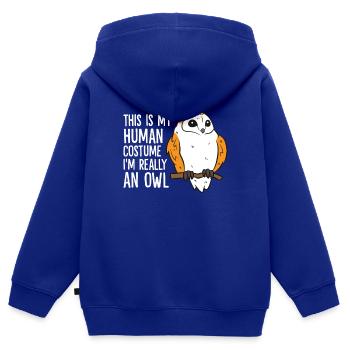 Das ist mein menschliches Kostüm Ich bin wirklich - Kinder Premium Organic Zip Hoodie - Royalblau - Hinten - AI Model Kid Male (0cm)