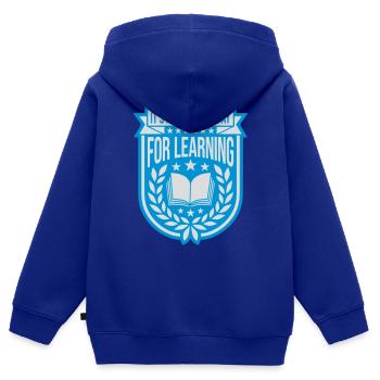 beautiful day for learning - Kids Premium Organic Zip-up Hoodie - royal blue - Back - AI Model Kid Male (0cm)