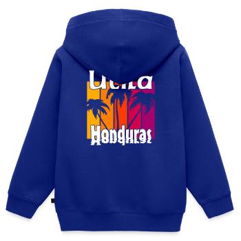 Utila Honduras - Kinder Premium Organic Zip Hoodie - Royalblau - Hinten - AI Model Kid Male (0cm)