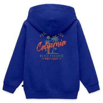 Los Angeles California Beach Paradise West Coast - Kinder Premium Organic Zip Hoodie - Royalblau - Hinten - AI Model Kid Male (0cm)