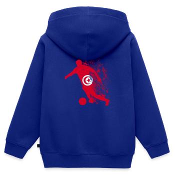 Nationalmannschaft Tunesien Fußball Weltmeister - Kinder Premium Organic Zip Hoodie - Royalblau - Hinten - AI Model Kid Male (0cm)