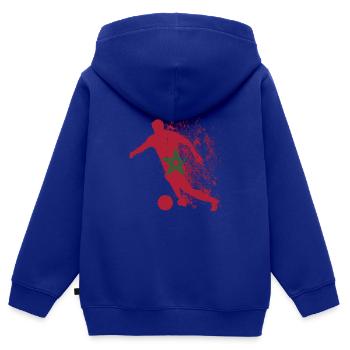 Nationalmannschaft Marokko Fußball Weltmeister - Kinder Premium Organic Zip Hoodie - Royalblau - Hinten - AI Model Kid Male (0cm)