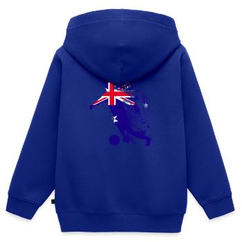 Nationalmannschaft Australien Fußball Weltmeister - Kinder Premium Organic Zip Hoodie - Royalblau - Hinten - AI Model Kid Male (0cm)