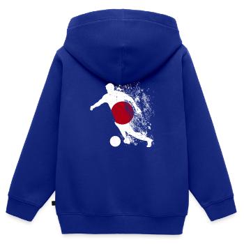 Nationalmannschaft Japan Fußball Weltmeister - Kinder Premium Organic Zip Hoodie - Royalblau - Hinten - AI Model Kid Male (0cm)