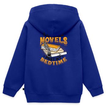Ich Schreibe Romane, Wenn Ich Im Bett Bin Autorin - Kinder Premium Organic Zip Hoodie - Royalblau - Hinten - AI Model Kid Male (0cm)