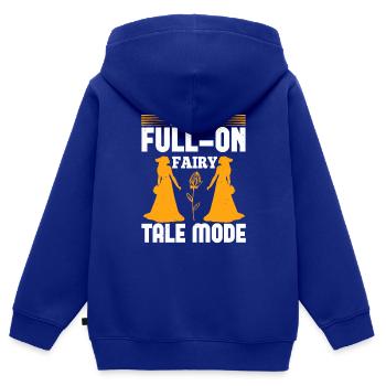 Ich bin voll im Märchenmodus - Kinder Premium Organic Zip Hoodie - Royalblau - Hinten - AI Model Kid Male (0cm)