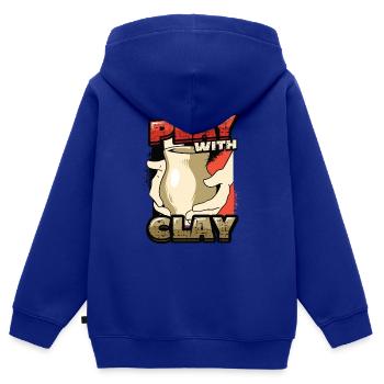 Spielen Mit Töpferwaren Aus Ton - Kinder Premium Organic Zip Hoodie - Royalblau - Hinten - AI Model Kid Male (0cm)
