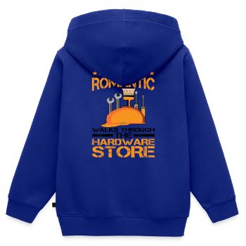 Enjoy Romantic Walks Through The Hardware Store14 - Kids Premium Organic Zip-up Hoodie - royal blue - Back - AI Model Kid Male (0cm)