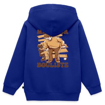 Bestes Opa Bouliste Geschenk einer verrückten Petanque - Kinder Premium Organic Zip Hoodie - Royalblau - Hinten - AI Model Kid Male (0cm)