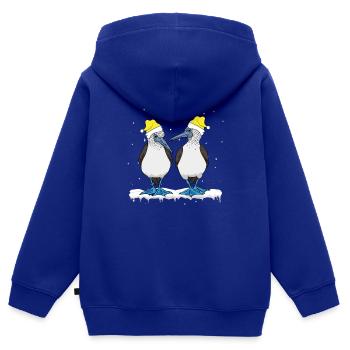 Seevögel Blaufußtölpel - Kinder Premium Organic Zip Hoodie - Royalblau - Hinten - AI Model Kid Male (0cm)
