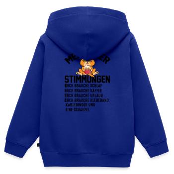 Meine Vier Stimmungen - Kinder Premium Organic Zip Hoodie - Royalblau - Hinten - AI Model Kid Male (0cm)