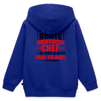 Pensioner Retirement Grandpa Grandad Gift - Kinder Premium Organic Zip Hoodie - Royalblau - Hinten - AI Model Kid Male (0cm)