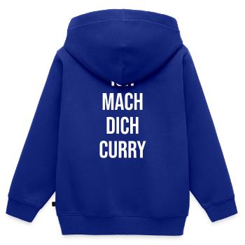 Ich mach dich Curry - Kinder Premium Organic Zip Hoodie - Royalblau - Hinten - AI Model Kid Male (0cm)