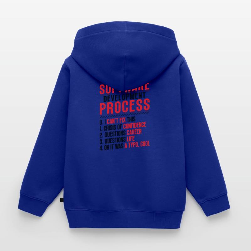 Software development process, programming Kids Premium Organic Zip-up Hoodie