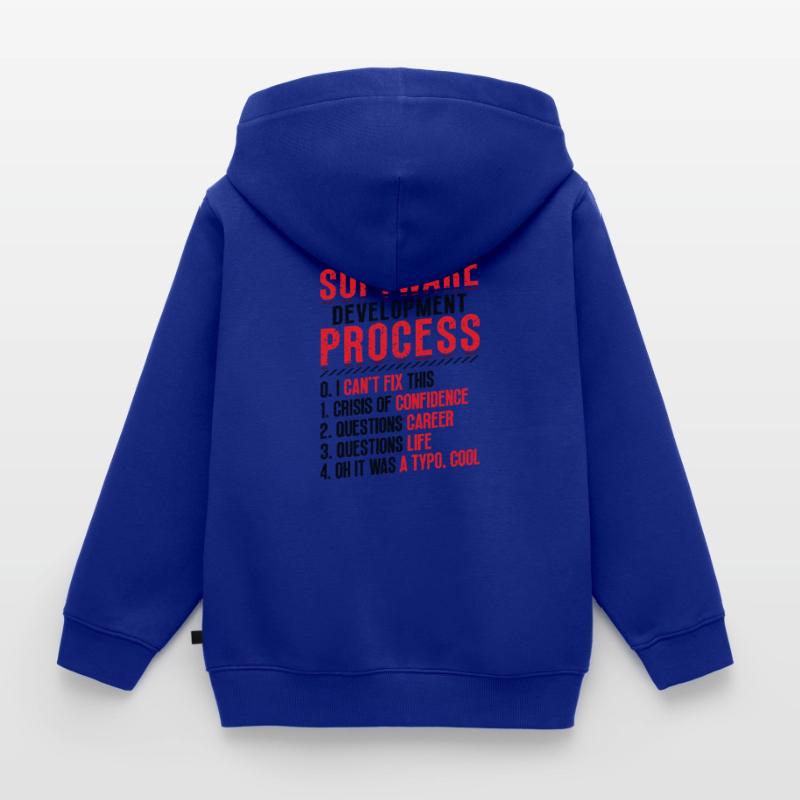 Software development process, programming Kids Premium Organic Zip-up Hoodie