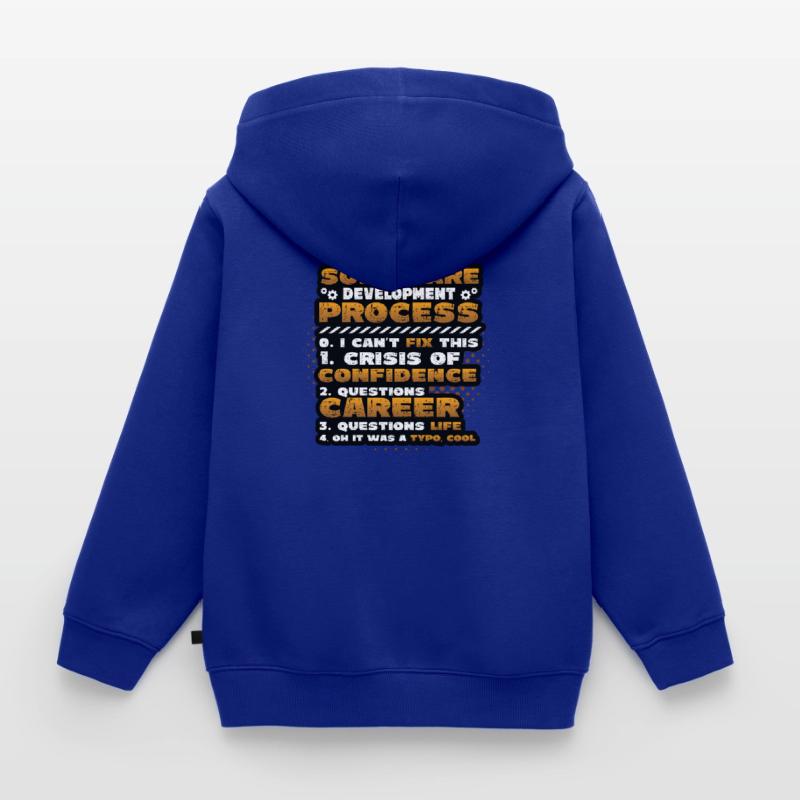 Software Development Process, Programming Kids Premium Organic Zip-up Hoodie