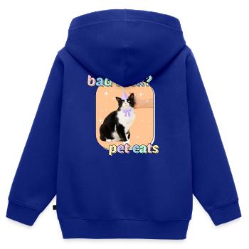 Cat Memes - Bad Luck Pet Cats - Kids Premium Organic Zip-up Hoodie - royal blue - Back - AI Model Kid Male (0cm)
