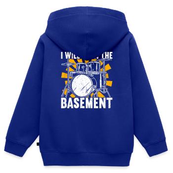 Drum Drummer Drumming Drummers - Kids Premium Organic Zip-up Hoodie - royal blue - Back - AI Model Kid Male (0cm)