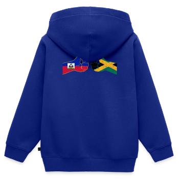 Haiti Haitianer Jamaika Kombination I Geschenk - Kinder Premium Organic Zip Hoodie - Royalblau - Hinten - AI Model Kid Male (0cm)
