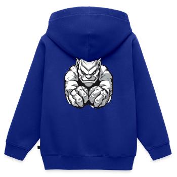 cool Gamer - Kinder Premium Organic Zip Hoodie - Royalblau - Hinten - AI Model Kid Male (0cm)