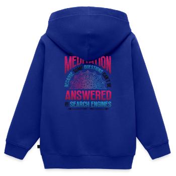 Lustige Meditation, Spirituelle Meditation - Kinder Premium Organic Zip Hoodie - Royalblau - Hinten - AI Model Kid Male (0cm)