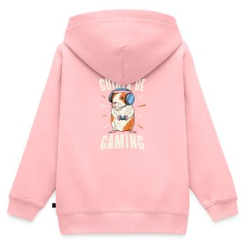 Guinea Pig Joueur de jeux vidéo Console Gamer - Sweat Premium à capuche zippé enfant bio - rose - Dos - AI Model Kid Female (0cm)