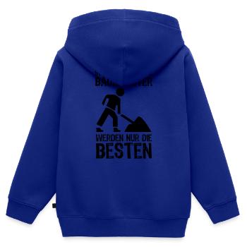 Bauarbeiter - Kinder Premium Organic Zip Hoodie - Royalblau - Hinten - AI Model Kid Male (0cm)