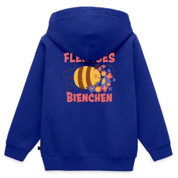 Fleißiges Bienchen - Kinder Premium Organic Zip Hoodie - Royalblau - Hinten - AI Model Kid Male (0cm)