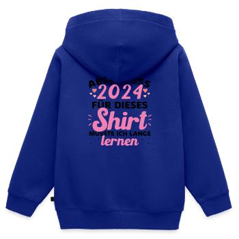 Abschluss 2024 Abschluss der Realschule - Kinder Premium Organic Zip Hoodie - Royalblau - Hinten - AI Model Kid Male (0cm)