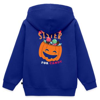 Will Trade Sister For Candy - Kinder Premium Organic Zip Hoodie - Royalblau - Hinten - AI Model Kid Male (0cm)