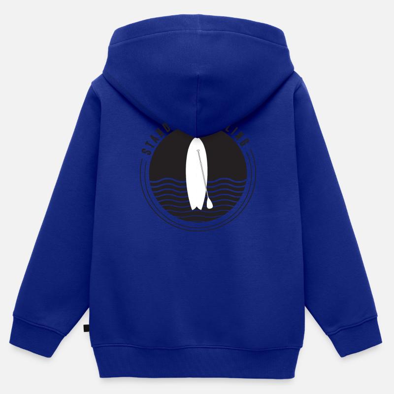 SOUPER - Sweat Premium à capuche zippé enfant bio - bleu roi