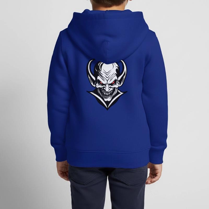Devil / Hell / Horror / Devilish / Evil Kids Premium Organic Zip-up Hoodie