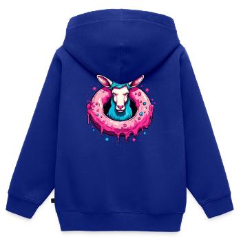 Der Donut-Schaf - Kinder Premium Organic Zip Hoodie - Royalblau - Hinten - AI Model Kid Male (0cm)