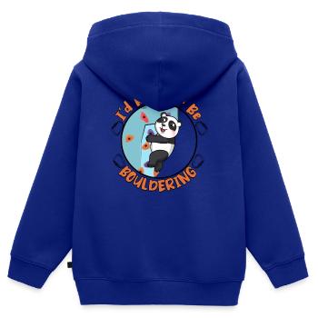 I'd rather be bouldering - Kids Premium Organic Zip-up Hoodie - royal blue - Back - AI Model Kid Male (0cm)