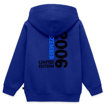 2006 Dezember Limited Edition 17. Geburtstag Deko - Kinder Premium Organic Zip Hoodie - Royalblau - Hinten - AI Model Kid Male (0cm)