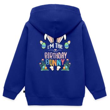 I'm The Birthday Bunny - Kinder Premium Organic Zip Hoodie - Royalblau - Hinten - AI Model Kid Male (0cm)