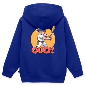 PLAYER HIT BY THE BALL - Kids Premium Organic Zip-up Hoodie - royal blue - Back - AI Model Kid Male (0cm)