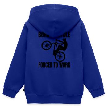 Fahrrad Radfahrer Fahrradfahrer Radfahren Radeln - Kinder Premium Organic Zip Hoodie - Royalblau - Hinten - AI Model Kid Male (0cm)