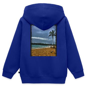 Relaxation - Kids Premium Organic Zip-up Hoodie - royal blue - Back - AI Model Kid Male (0cm)