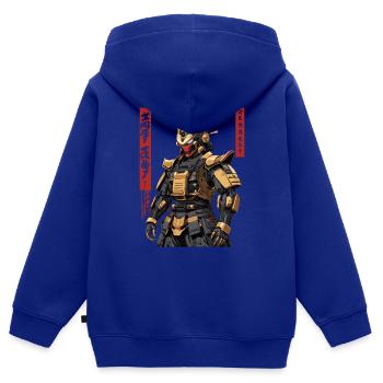 Samurai-Roboter - Kinder Premium Organic Zip Hoodie - Royalblau - Hinten - AI Model Kid Male (0cm)